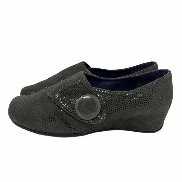 Vaneli Monk Strap Wedge Heels Shoes Gray 7 WW - Picture 5 of 9
